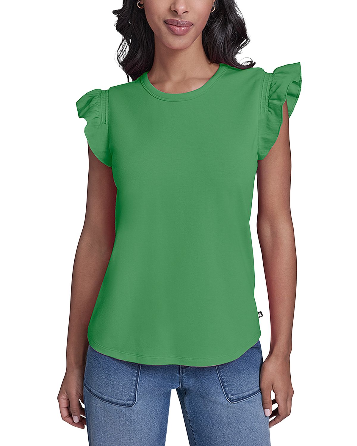 Karl Lagerfeld Paris Ruffled Solid Top