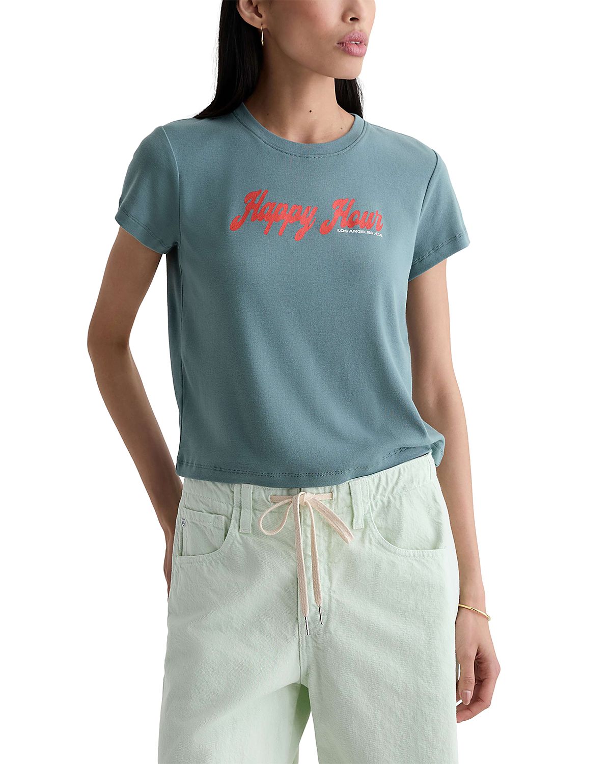 Ag Sadie Crew Cropped Tee