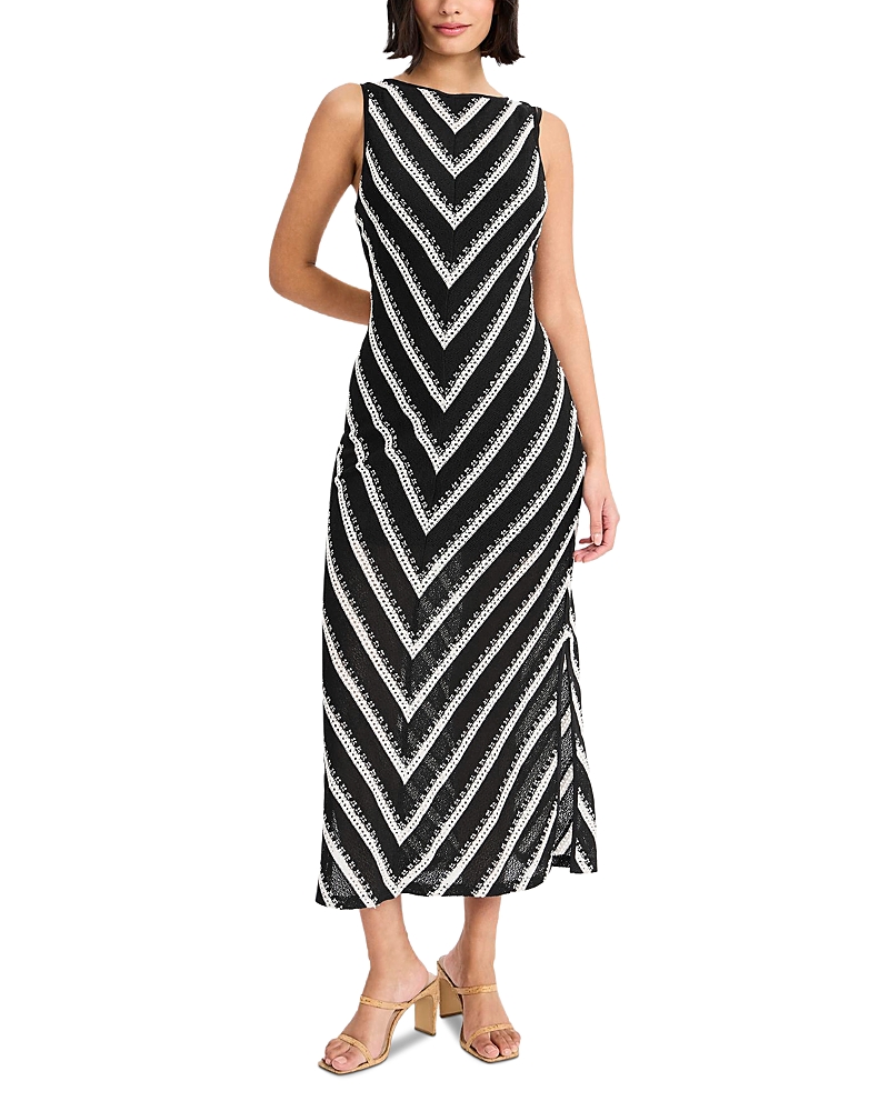 Donna Morgan Crochet Sleeveless Midi Dress