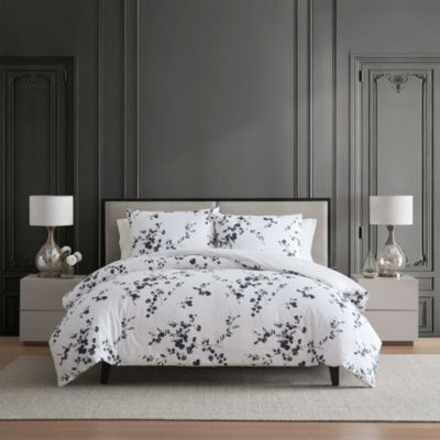 Noir Bouquet Cotton 3 Piece Comforter Set, King