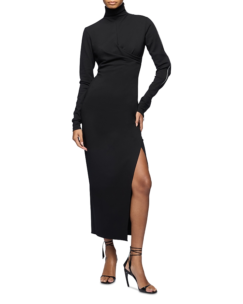 The Attico Zip Sleeve Midi Dress