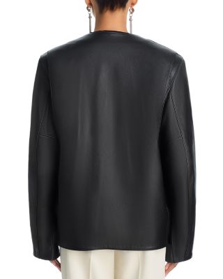 Leather Minimal Biker Jacket