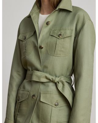 Linen Blend Twill Field Jacket - thumbnail 4
