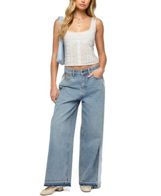 Embroidered Cotton Button Up Top