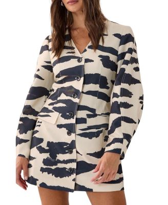 Cocoon Sleeve Tailored Mini Dress