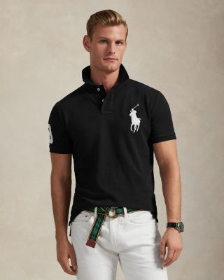 POLO RALPH LAUREN ブラック SLIM FIT バラ売り 1枚 $395 Ralph Lauren Purple Label Custom Slim Fit Piqué Polo Shirt