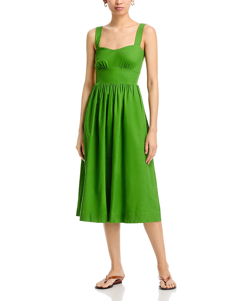 French Connection Aspen Linen Sweetheart Midi Dress