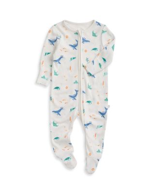 Unisex Whale Two Way Zip Up Sleepsuit Footie - Baby