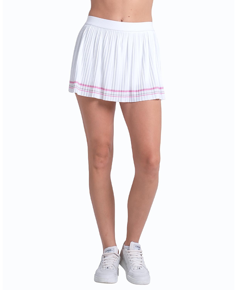 Lucky in Love Women's Woven Strokes Pleated Skirt