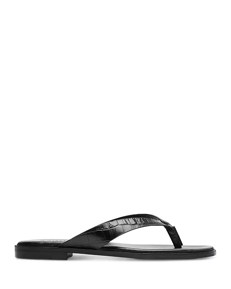 Whistles Women's Croc Embossed Flip Flop Sandals