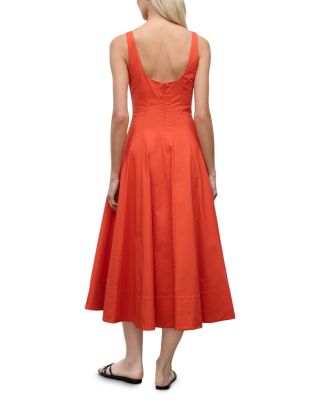 staud orange dress STAUD, Allyson in Superbloom, Size 4 Sarah Staudinger and George Augusto co Staud Wells Dress - Orange