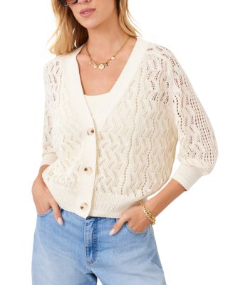 カーディガン moose's   puff sleeve mini cardigan Davina Puff Sleeve Cardigan-Chinchilla Embroidery | Boden USA