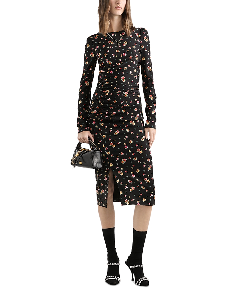 Dolce & Gabbana Floral Print Charmeuse Midi Dress