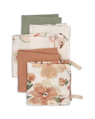 Parker Floral Baby Washcloths, 5 Pack