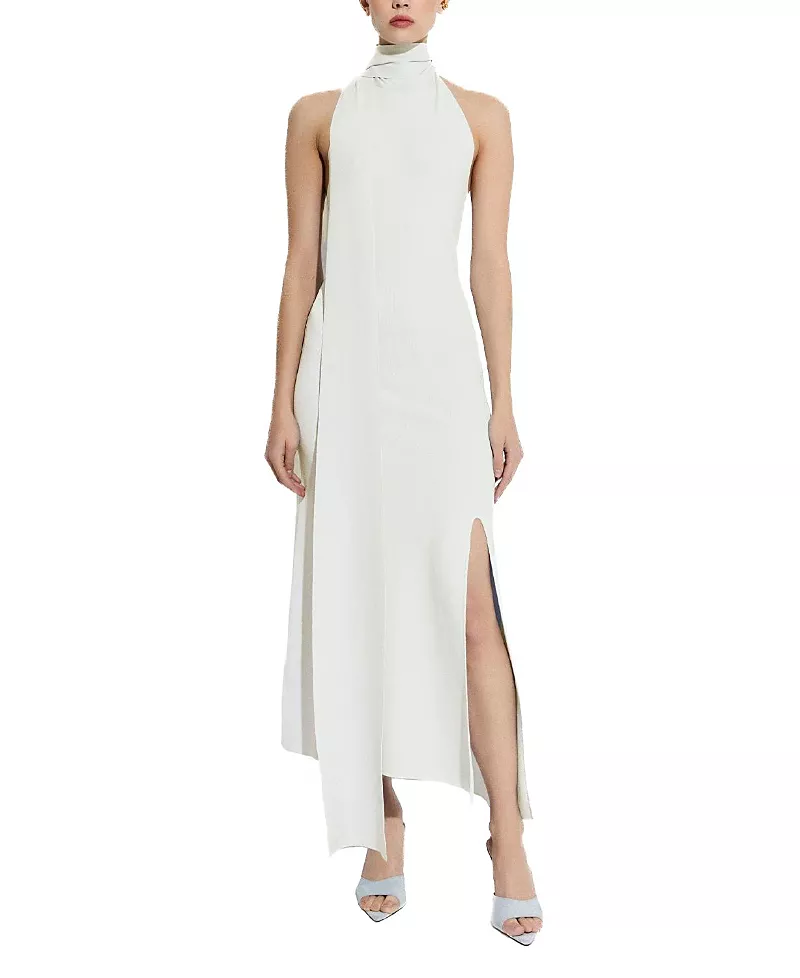 Lapointe Matte Viscose Halterneck Dress