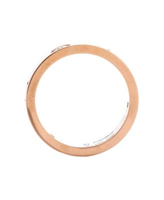  Love 3 Diamonds Band Ring 18K Rose Gold with Diamonds