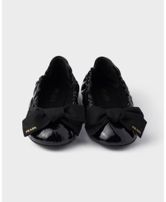Women's Patent Leather Ballerinas with Bow
