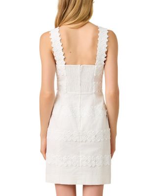 white dress short long sleeve Mandalay High Neck Long Sleeve Waistband Dress White