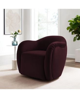 Compose Performance Velvet Swivel Armchair