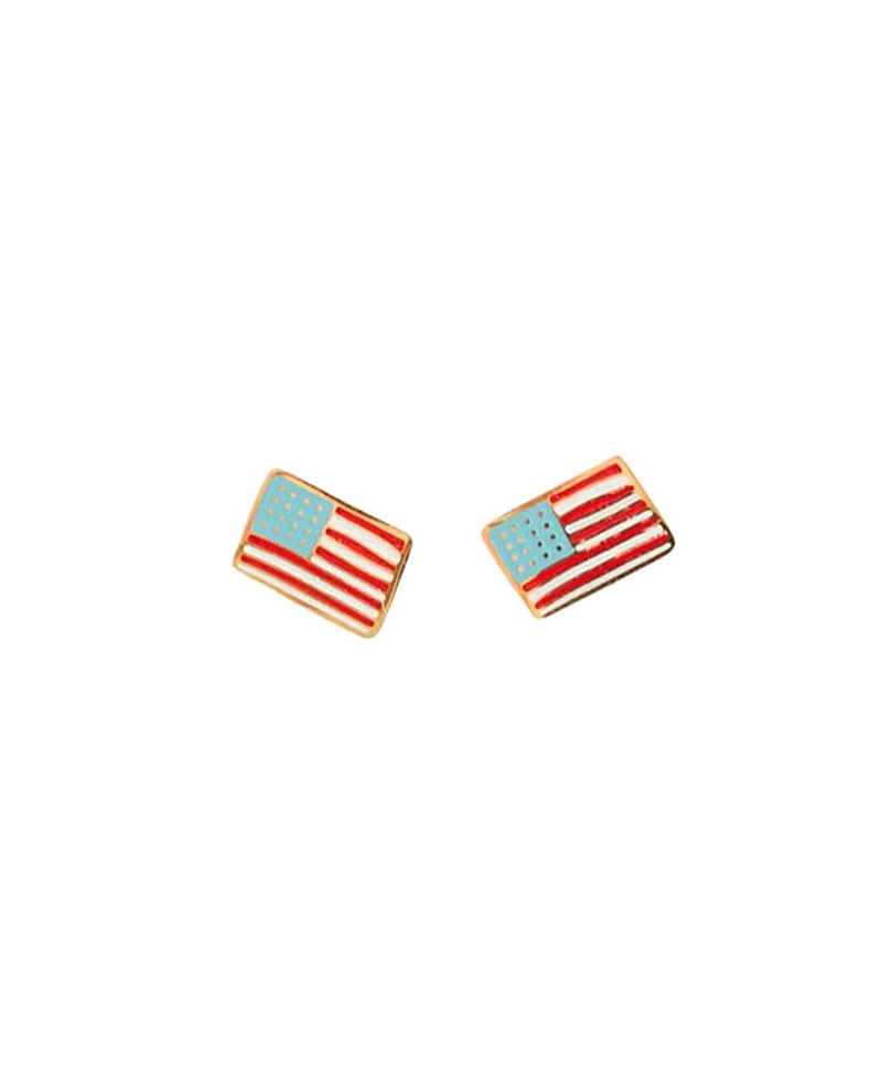 Pip Pop Girls' American Flag Stud Earring