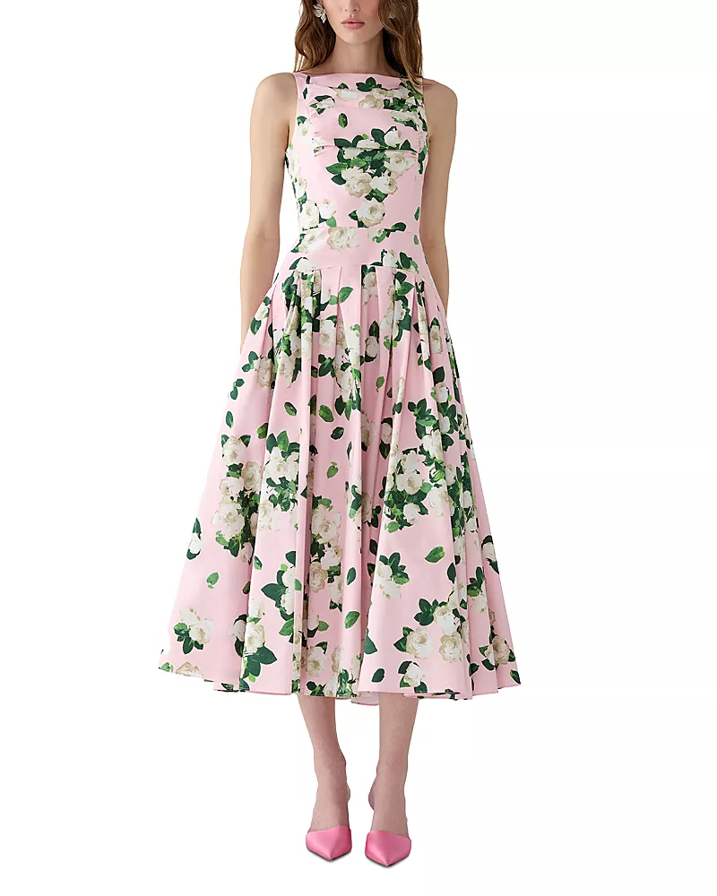 Carolina Herrera Drop Waist Midi Dress