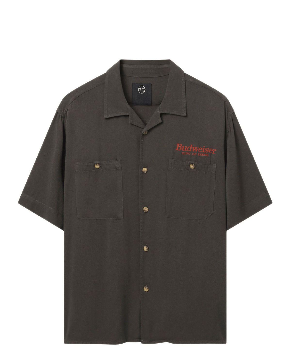 Junk Food Clothing Unisex Budweiser King of Beers Camp Shirt