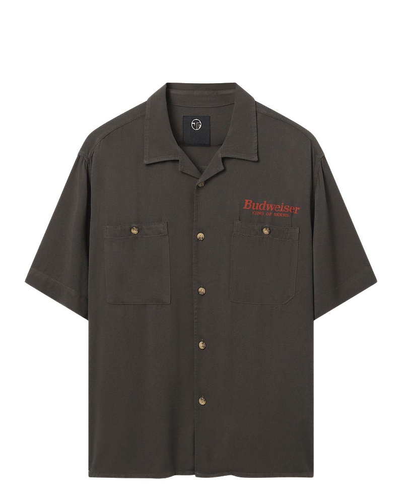 Junk Food Clothing Unisex Budweiser King of Beers Camp Shirt