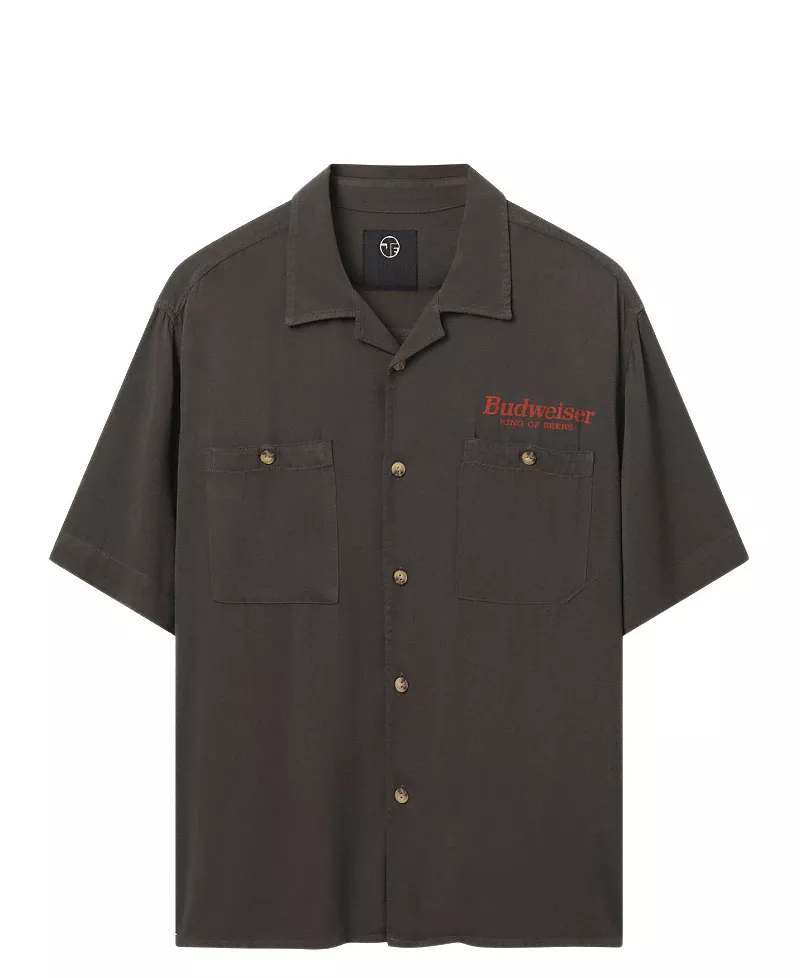 Junk Food Clothing Unisex Budweiser King of Beers Camp Shirt