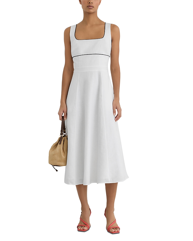 Reiss Petite Dorethea Linen Midi Dress