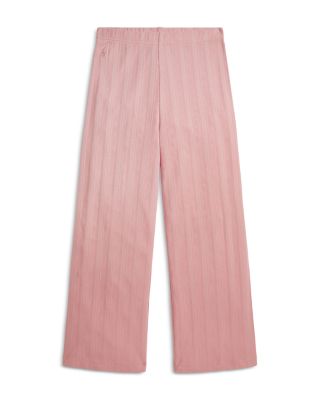 Girls' Pointelle Knit Wide Leg Cotton Pants - Little Kid, Big Kid