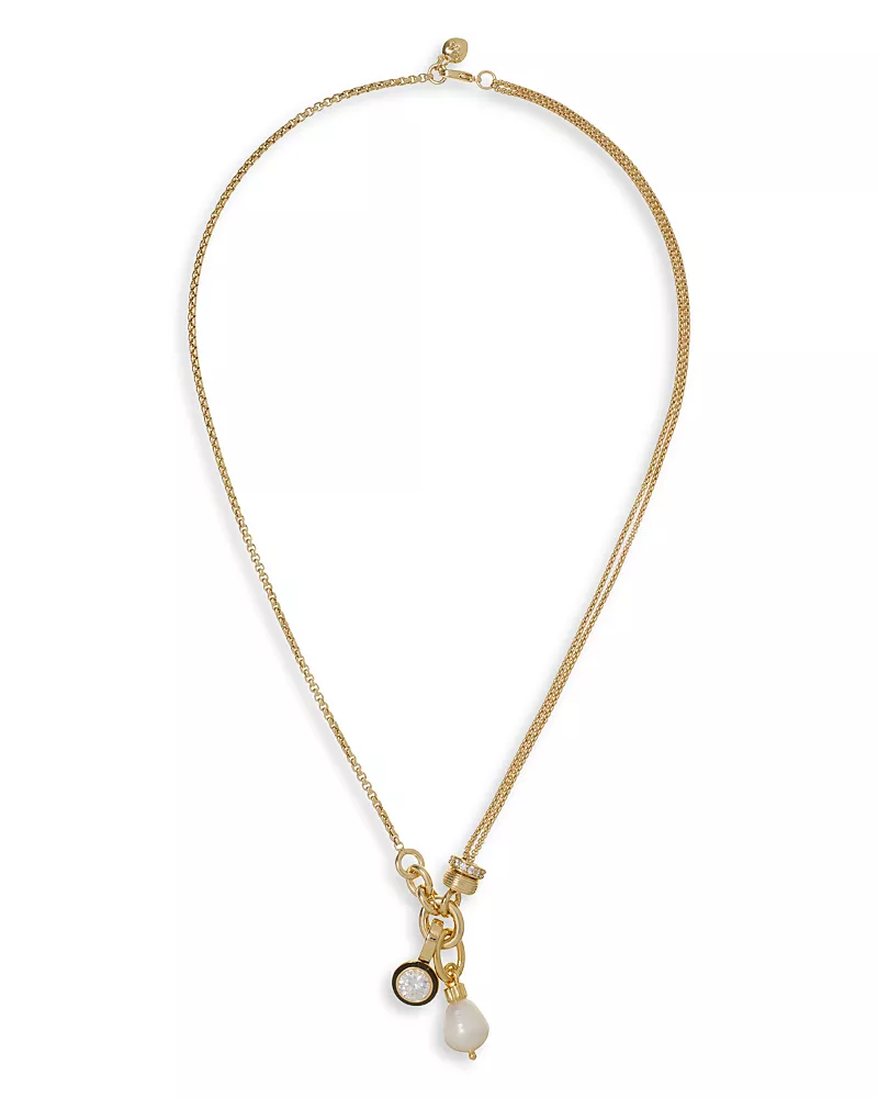 Roxanne Assoulin The Double Drop Cubic Pendant Necklace, 18
