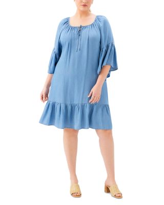 Plus Size Ruffle Hem Dress