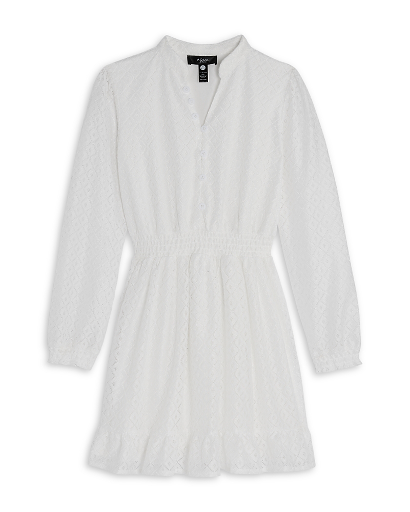 Aqua Girls' Long Sleeved Mini Dress, Little Kid, Big Kid - Exclusive