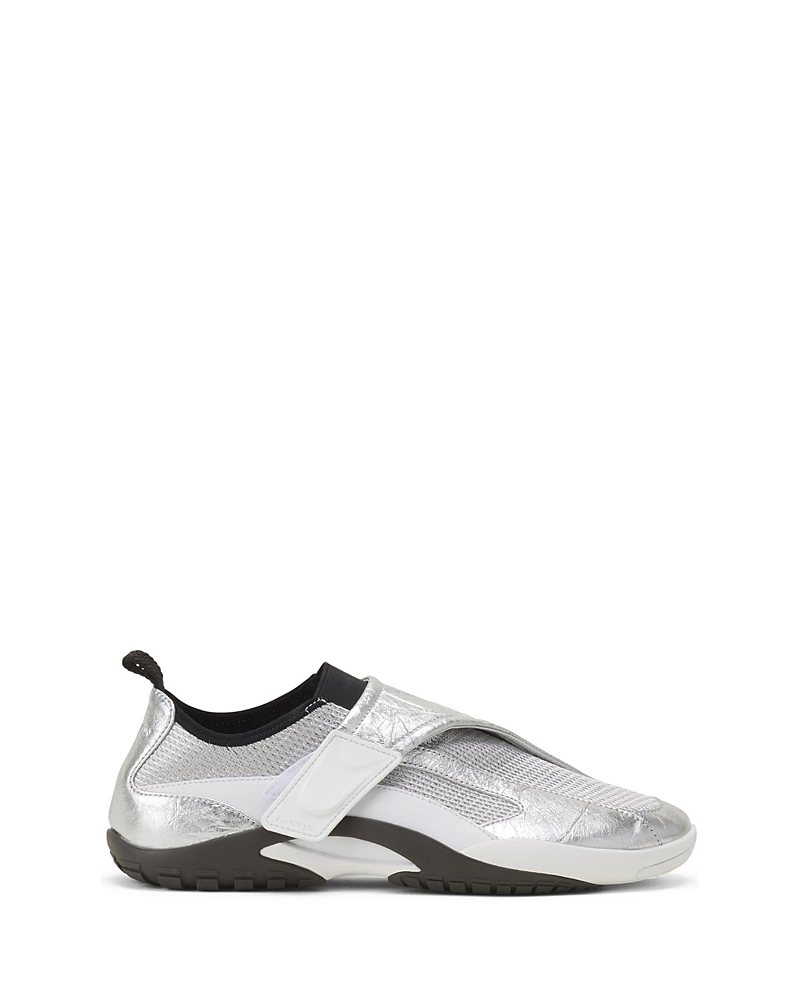 Lanvin Lnv1 Sneakers In Crinkled Metallic Leather