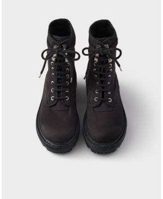  Women's Canvas Lace-Up Ankle Boots