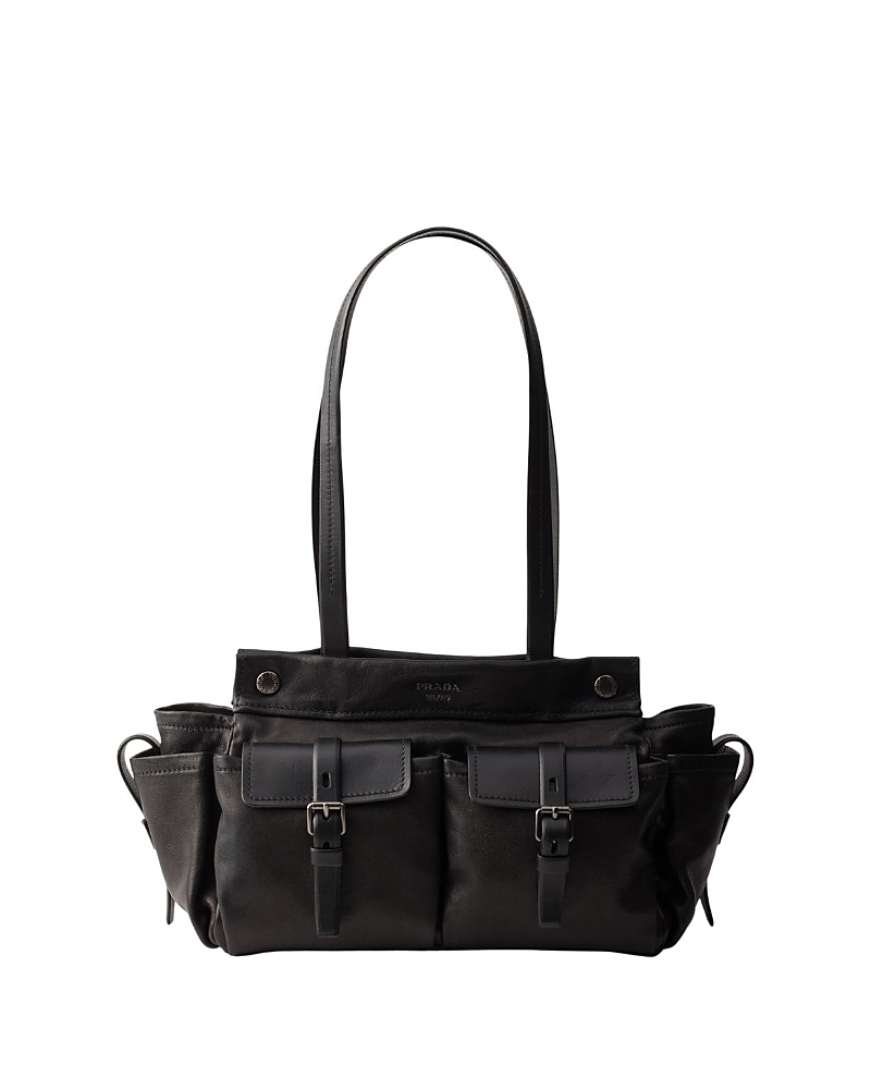 Prada Route Medium Leather Tote Bag