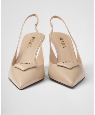  Women's Saffiano Patent Leather Slingback Pumps