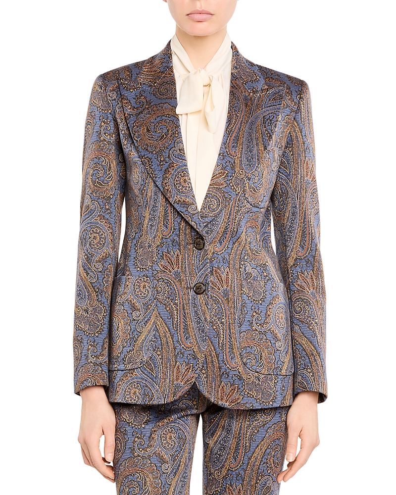 Etro Paisley Peak Lapel Fitted Jacket