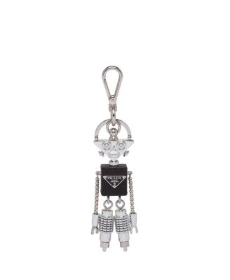  Robot Saffiano Leather Keychain Charm