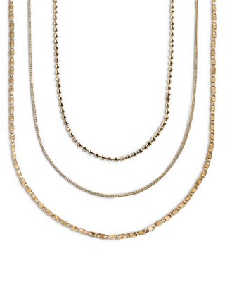 Anita Mixed Chain Necklaces, Set of 3