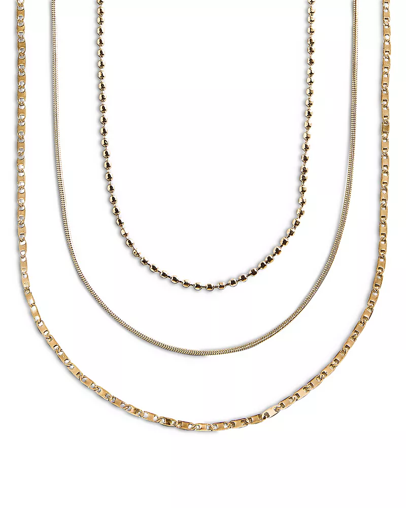 Baublebar Anita Mixed Chain Necklaces, Set of 3