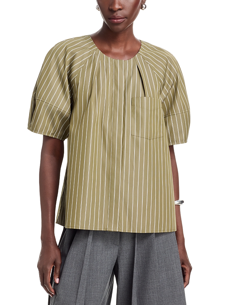 3.1 Phillip Lim Striped Lantern Sleeve Top