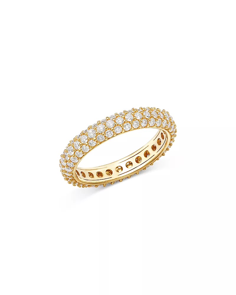 Bloomingdale's Fine Collection Certified Diamond Pave Eternity Band in 14k Gold, 1.5 tcw