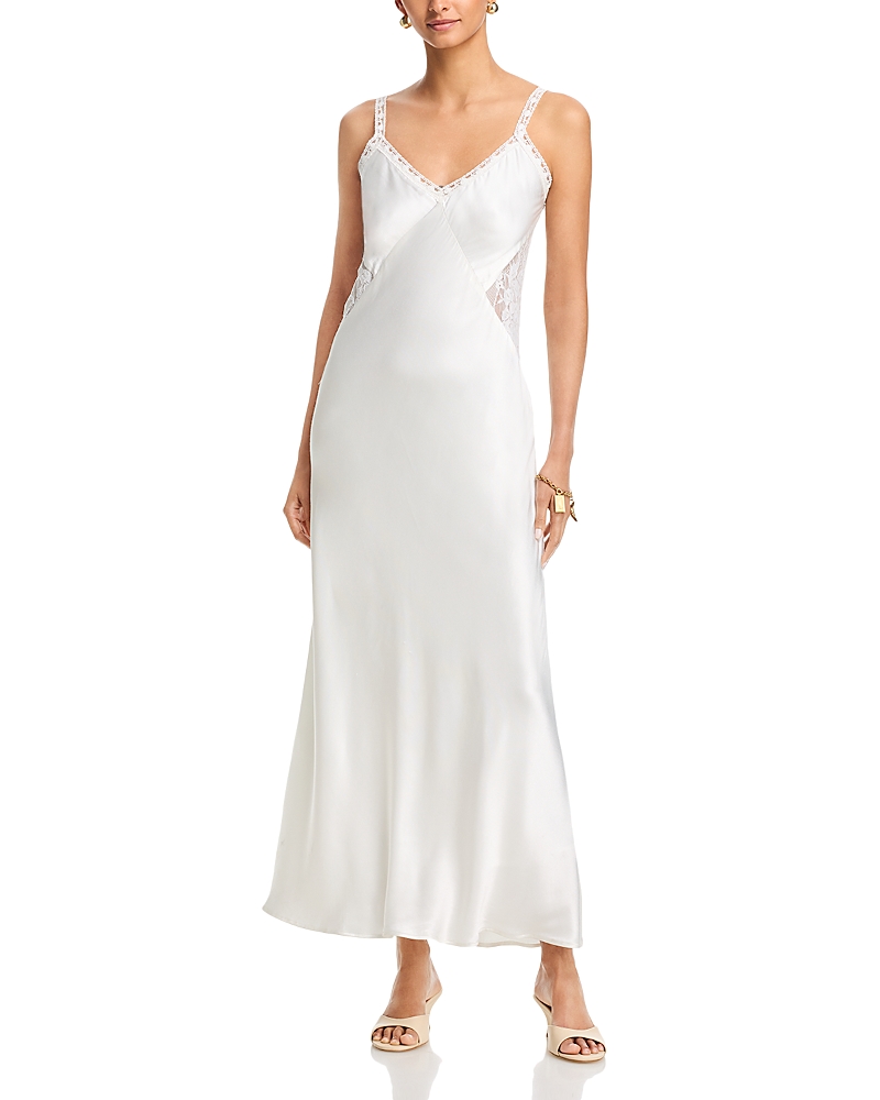 Generation Love Milena Lace Combo Liquid Satin Maxi Dress