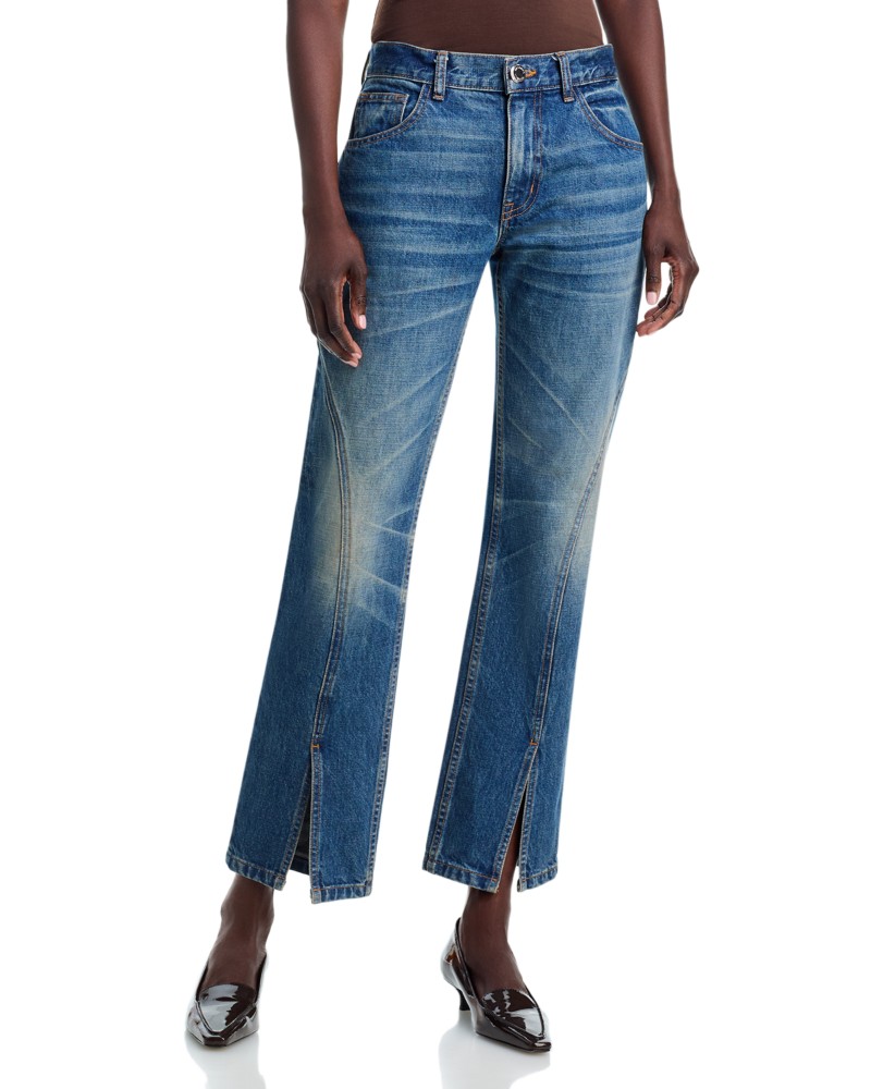 Brandon Maxwell The Campbell Five Pocket Spiral Seam Jeans in Indigo