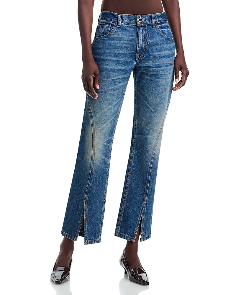 Brandon Maxwell The Campbell Five Pocket Spiral Seam Jeans in Indigo