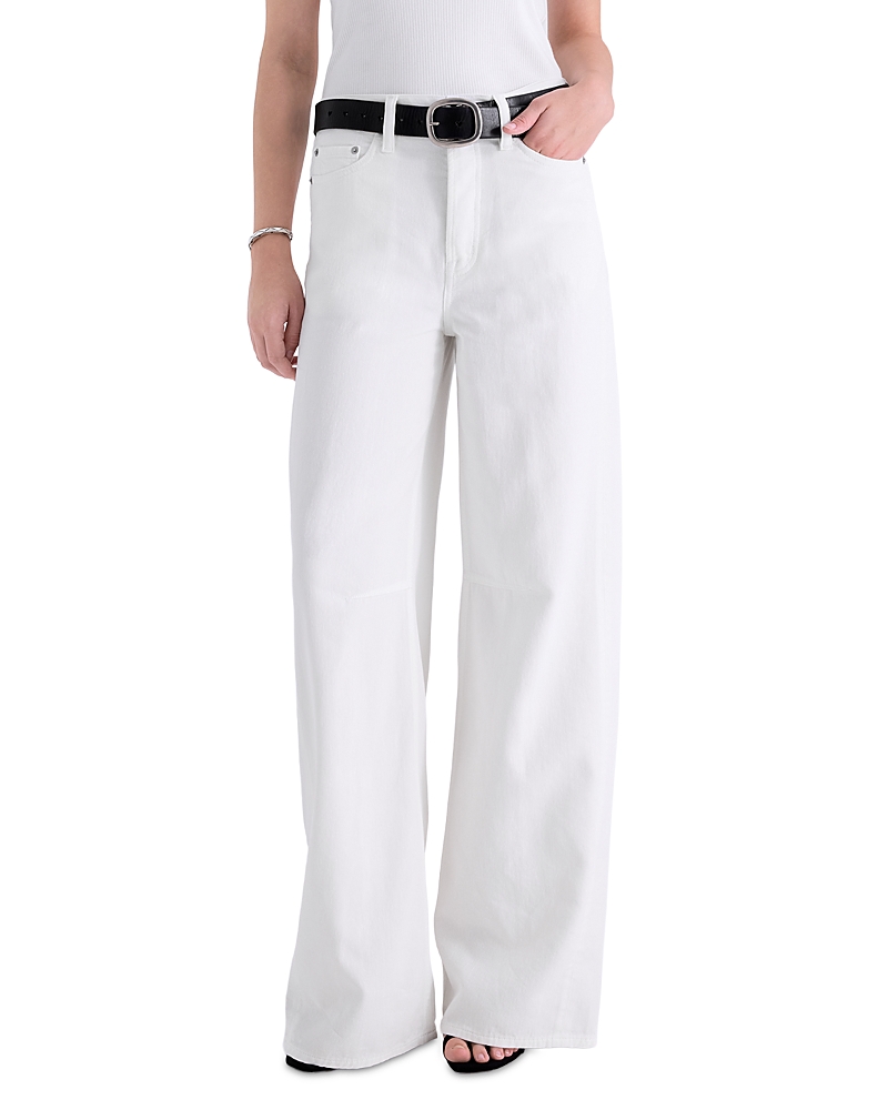 Pistola Sydney High Rise Wide Leg Jeans in Egret