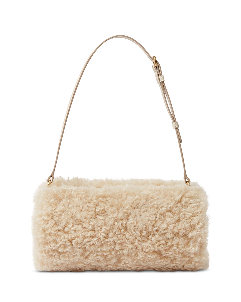 Stella McCartney Logo Bracelet Faux Shearling Pouch