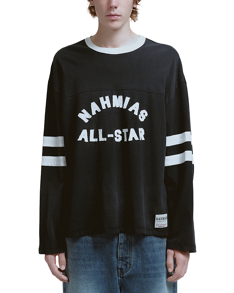 Nahmias All Star Varsity Stripe Logo Shirt