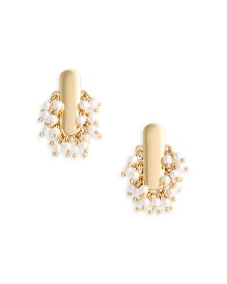 Imitation Pearl Cluster Earrings